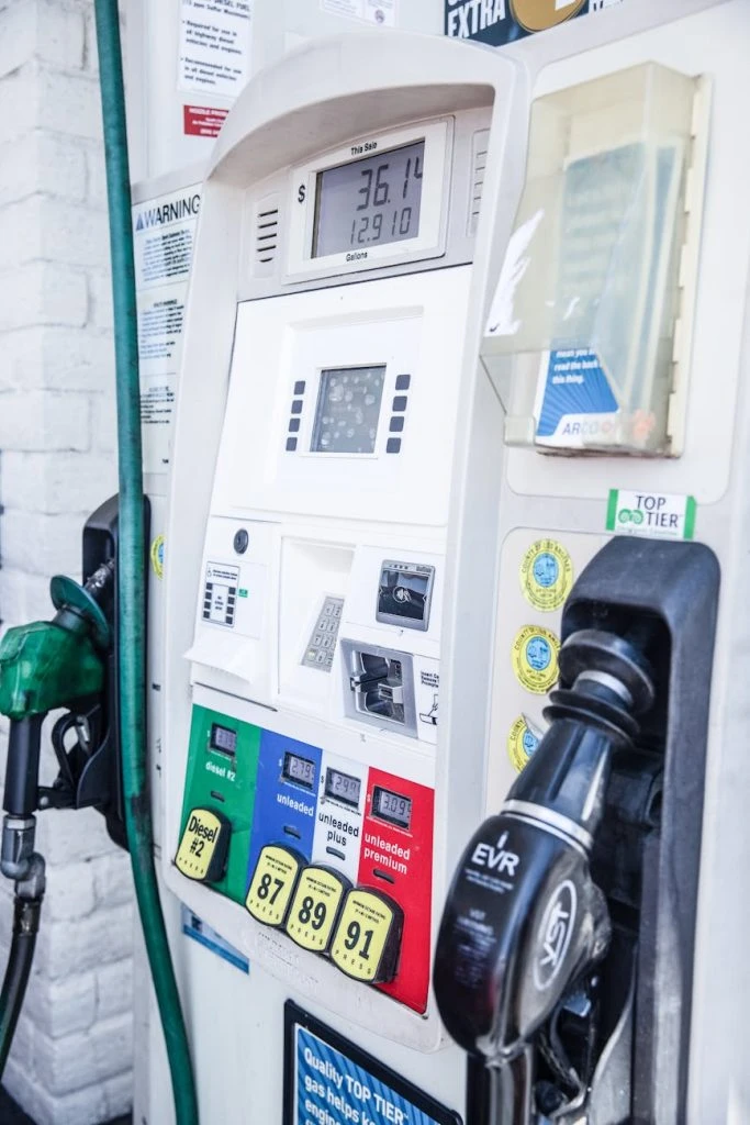 close up photo of a gasoline pump